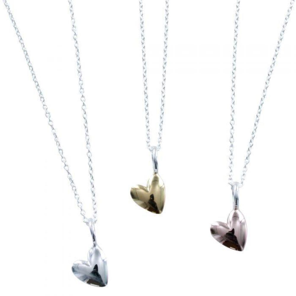 Devotion Heart Pendant in Silver, Rose Gold or Yellow Gold Pendant Reeves & Reeves   