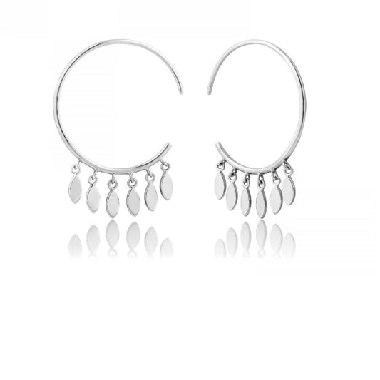 Ania Haie Silver multi-drop hoop earrings Earrings Ania Haie   