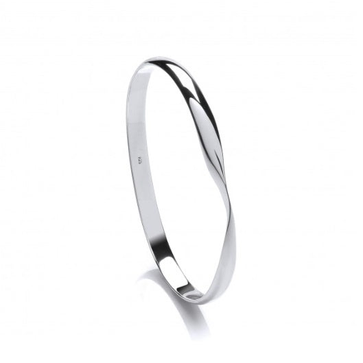 Silver single twist bangle Bangle Cavendish French   