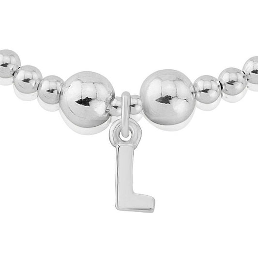 Silver letter L charm bracelet Bracelet Trink   