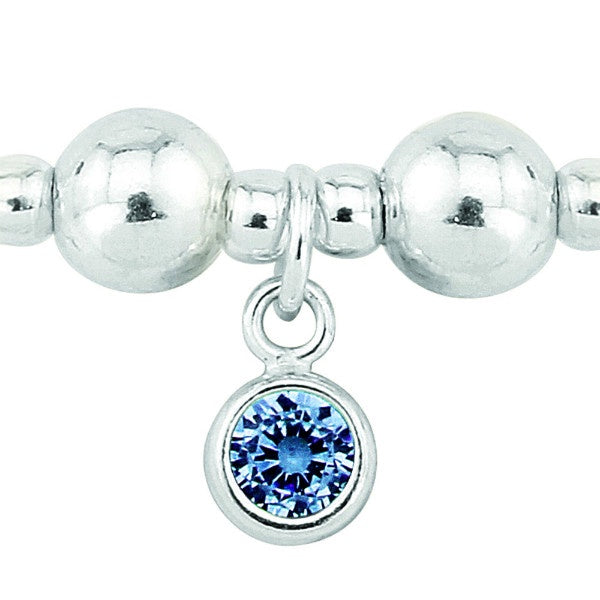 Silver and Sapphire CZ September birthstone bracelet Bracelet Trink   