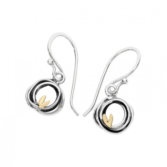 Silver Woven drop earrings General Linda Macdonald   