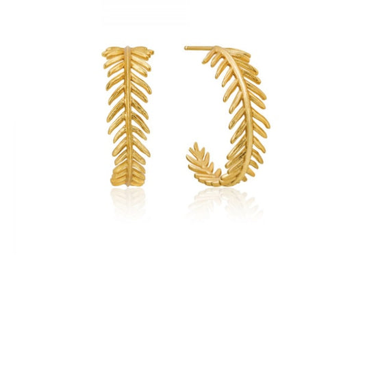 Gold palm hoop earrings Earrings Ania Haie   