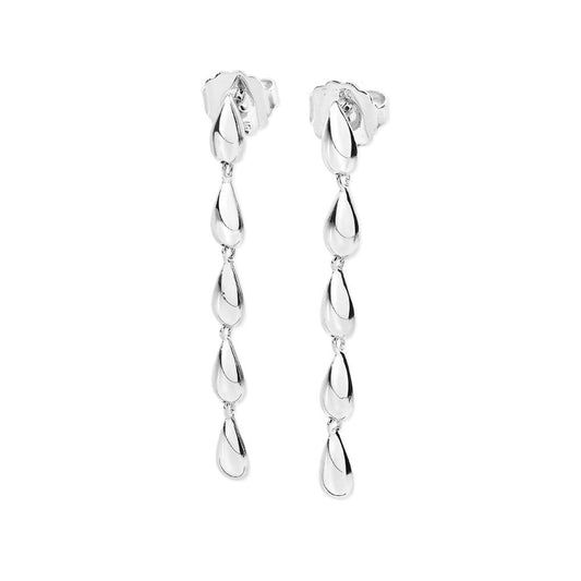 Silver long teardrop earrings Earrings Lucy Q   