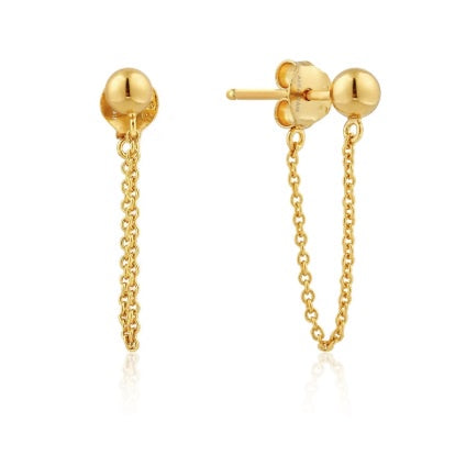 Ania Haie Gold modern chain stud earrings Earrings Ania Haie   