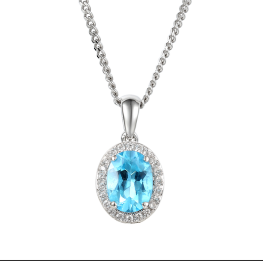 Regal blue halo pendant Pendant Amore   