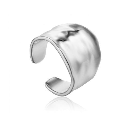 Silver crush wide adjustable ring Ring Ania Haie   