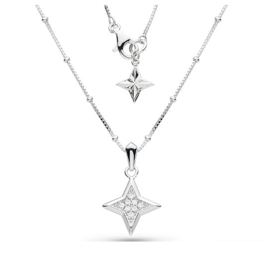 Kit Heath Silver empire astoria starburst CZ necklace Necklace Kit Heath   