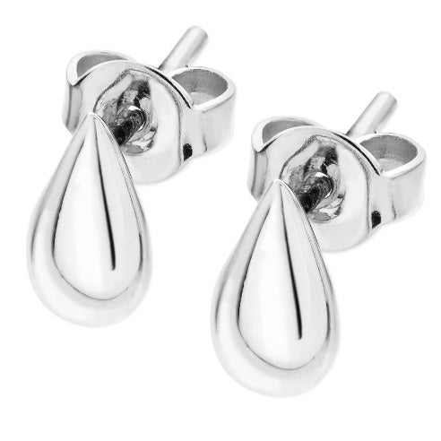 Silver mini teardrop stud earrings Earrings Lucy Q   