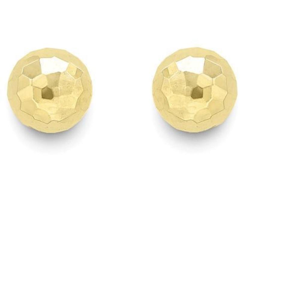 9ct yellow gold 6mm faceted ball stud earrings Earrings Stubbs   
