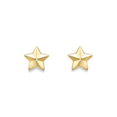 9ct Yellow Gold Star Stud Earrings Earrings Stubbs