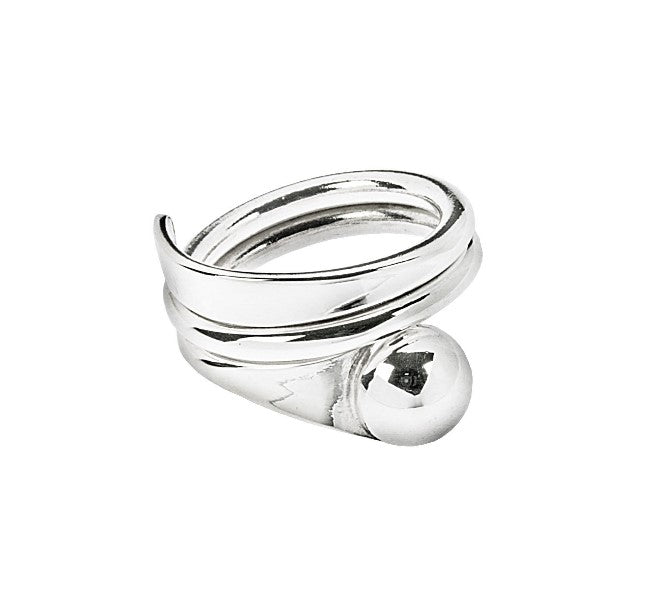 Silver coiled bead ring Ring Tianguis Jackson N  