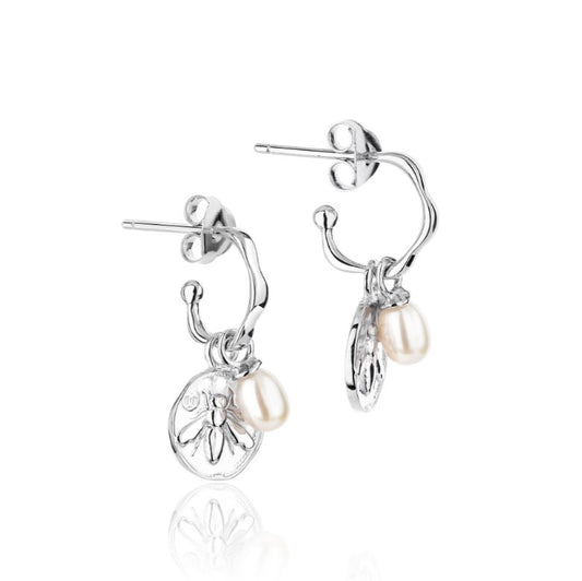 HONEY BEE CHARMED HOOP Earrings Claudia Bradby   