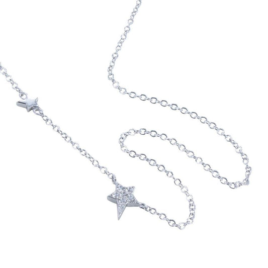 Silver cubic zirconia starry night necklace Necklace Reeves & Reeves   