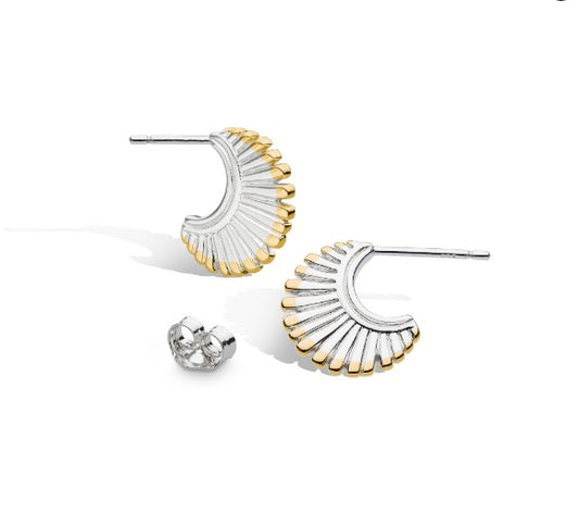 Essence Radiance Golden Small Fan Stud Earrings Earrings Kit Heath   