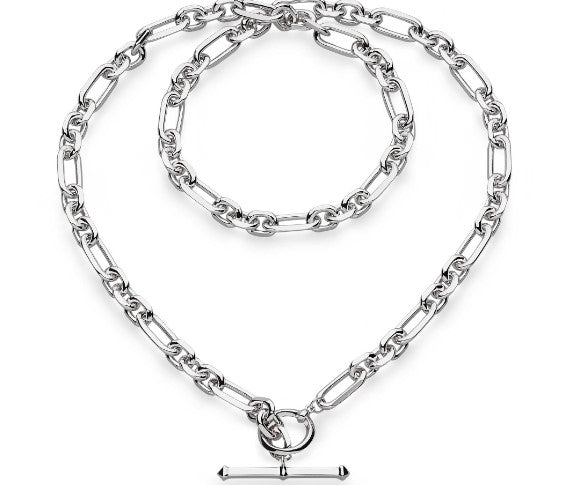 Revival Astoria Figaro Chain Link T-bar Necklace Necklaces Kit Heath   