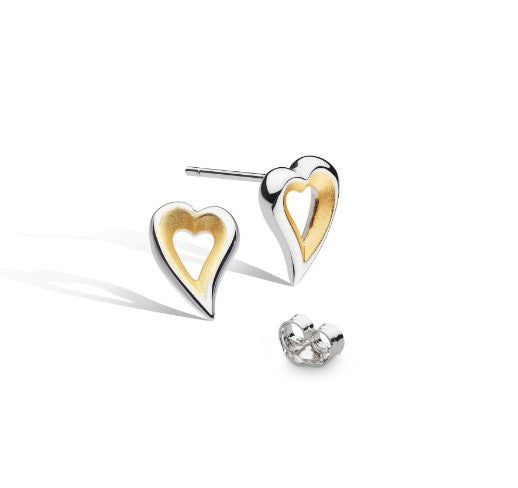 Desire Love Story Gold Heart Stud Earrings Earrings Kit Heath   