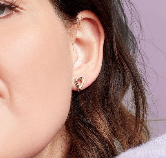 Desire Love Story Gold Heart Stud Earrings Earrings Kit Heath   