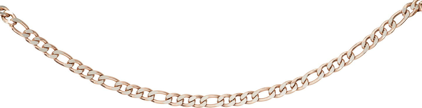 Rose gold steel figaro necklace Necklace Unique   