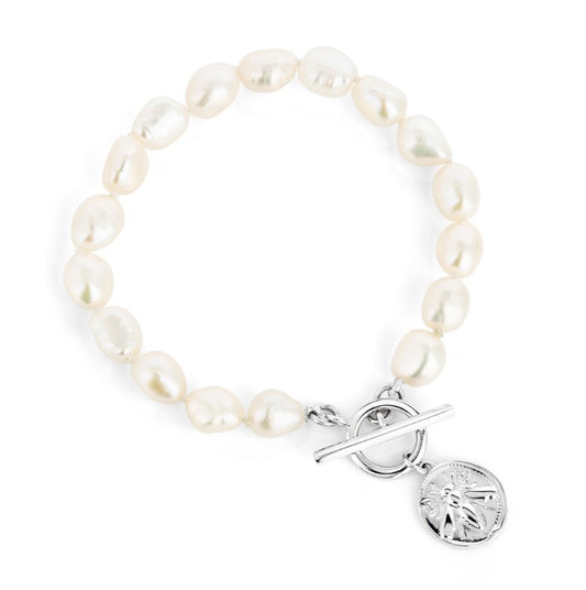 BEECHARMED PEARL BRACELET WITH TOGGLE CLASP Bracelet Claudia Bradby   