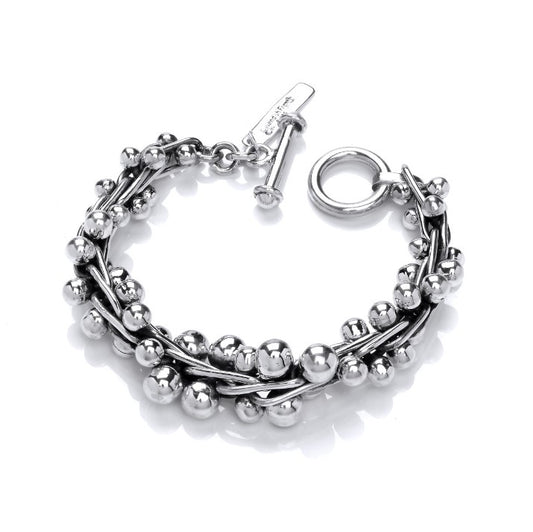 Graduated Super Heavy Silver Peppercorn Bracelet Bracelet Cavendish French   