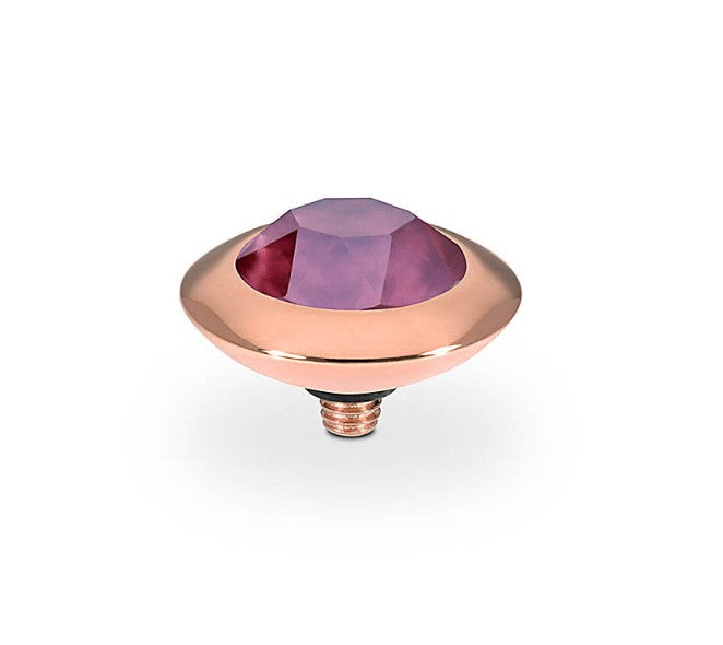 Qudo Rose gold dark red swarovski 13mm tondo ring top 628291 Ring Topper Qudo Composable Rings   