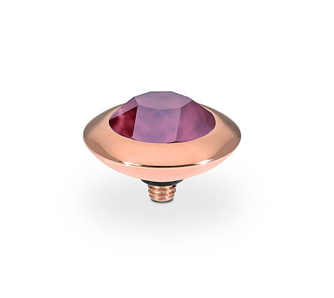 Qudo Rose gold dark red swarovski 13mm tondo ring top 628291 Ring Topper Qudo Composable Rings   