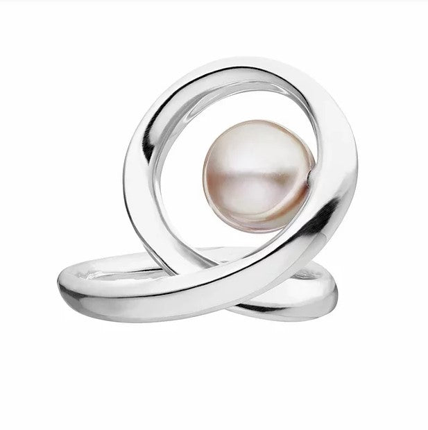 Sarah Jordan Silver grey pearl paveena ring Ring Sarah Jordan   