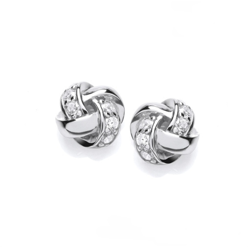 Silver Celtic Love Knot Stud Earrings Earrings Cavendish French   