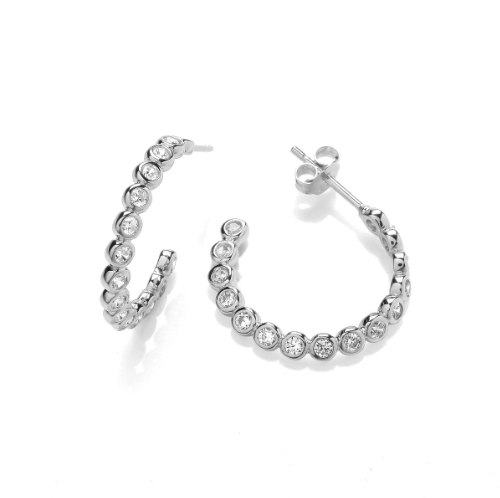 Silver planet hoops Earrings Cavendish French   