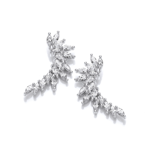 Silver Tribute Climber Earrings Earrings Cavendish French   