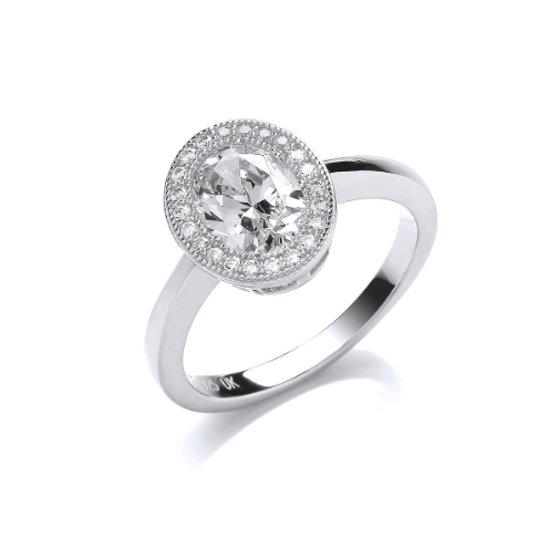 Silver Oval Elegance Ring Ring Cavendish French   