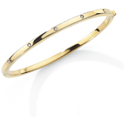 9ct yellow Gold Classic Diamond Bangle Bangle Stubbs   