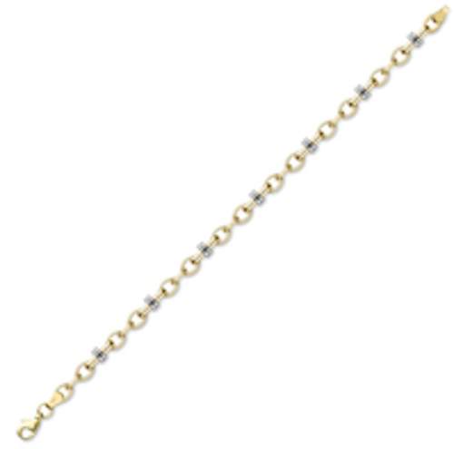 9ct Fancy yellow and white Gold Link bracelet Bracelet Stubbs   