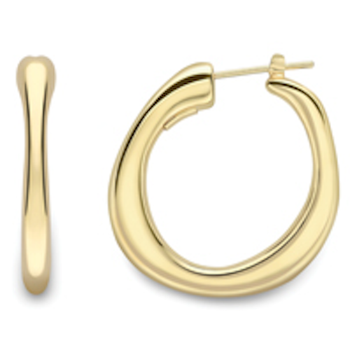 18ct Organic Gold hoop earrings Earrings Stubbs   