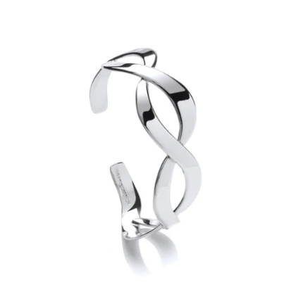 Silver Heavy Weave Cuff Bangle Bangles Cavendish French   