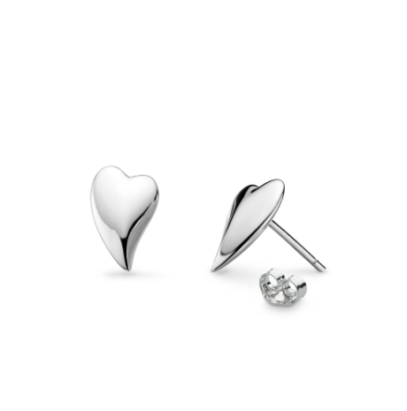 Silver desire cherish heart stud earrings Earrings Kit Heath   