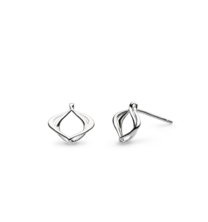 Silver entwine alicia petite stud earrings Earrings Kit Heath   