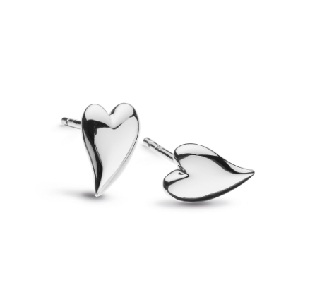 Silver desire kiss heart stud earrings Earrings Kit Heath   