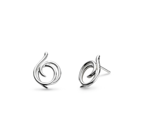 Silver twine helix wrap stud earrings Earrings Kit Heath   