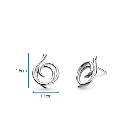 Silver twine helix wrap stud earrings Earrings Kit Heath   
