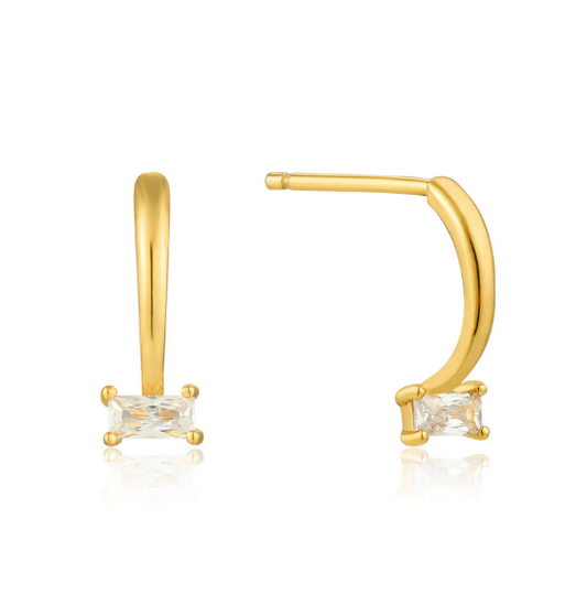 Gold Glow Curve Earrings Earrings Ania Haie   