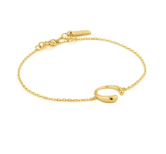 Gold Luxe Curve Bracelet Bracelet Ania Haie   