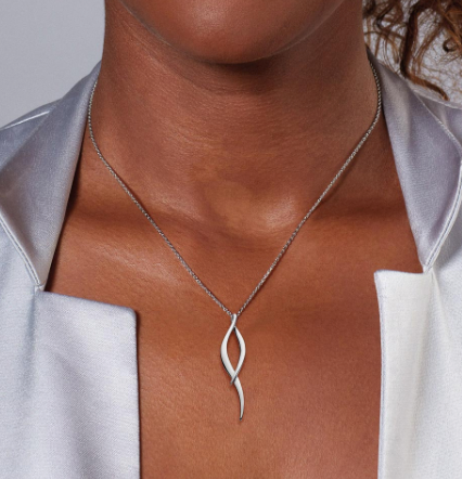 Silver entwine twist necklace Pendant Kit Heath   