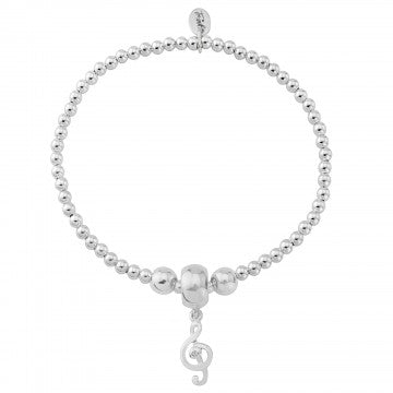 Silver and cubic zirconia treble clef bracelet Bracelet Trink   