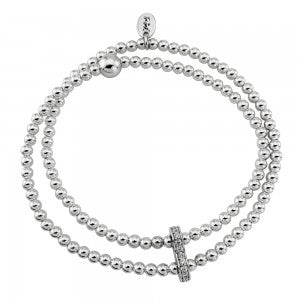 Silver and CZ unity double bracelets Bracelet Trink   