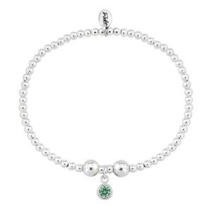 Silver and Emerald CZ May birthstone bracelet Bracelet Trink   