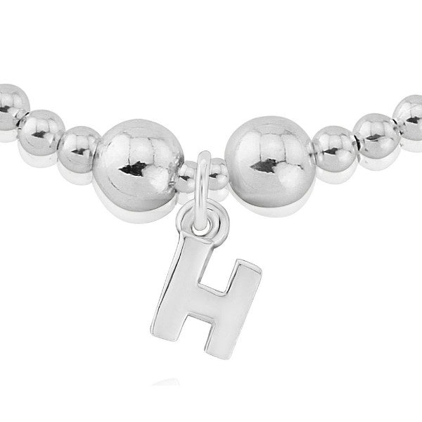 Silver letter H charm bracelet Bracelet Trink   
