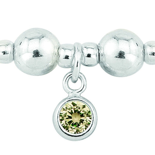 Silver and citrine CZ November birthstone bracelet Bracelet Trink   