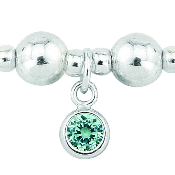 Silver Aqua CZ March birthstone bracelet Bracelet Trink   